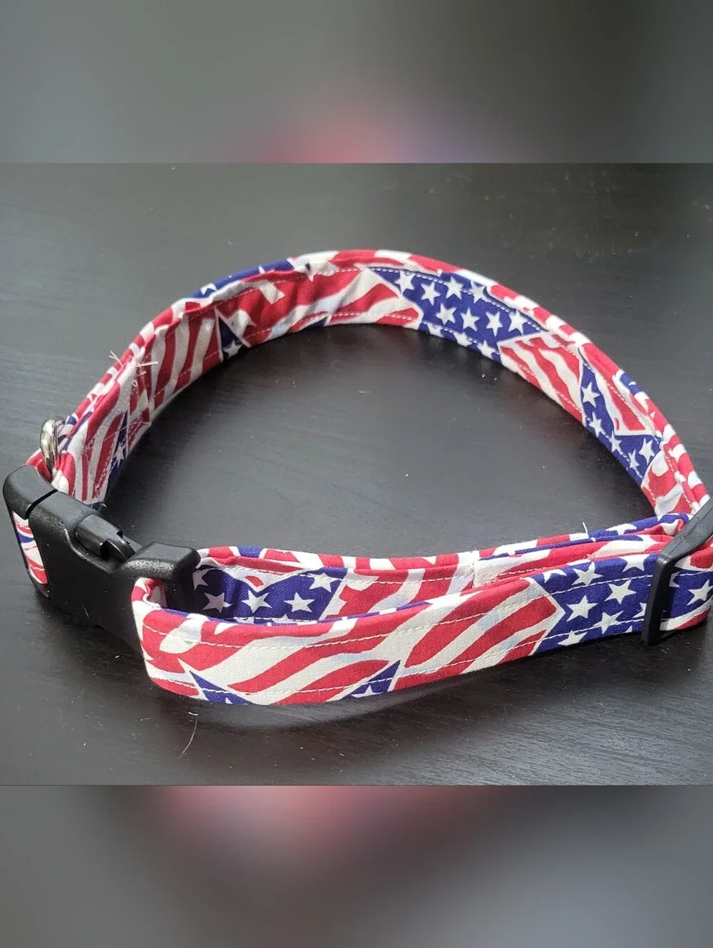 Patriotic American Flag Dog Collar - Red White Blue